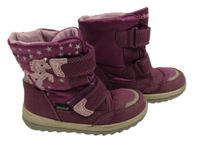 Fialové sněhule s jednorožcem vel. 28