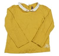 Hořčicové triko s límečkem Sergent major