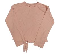 Světlerůžové crop triko Nutmeg