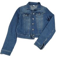 Modrá riflová crop bunda Denim Co.