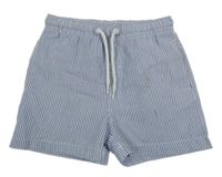 Světlemodro-bílé pruhované krepové kraťasy Dopodopo