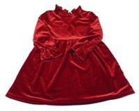 Červené sametové šaty Dunnes