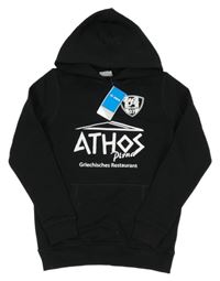 Nové -Černá mikina s potiskem a kapucí Jako