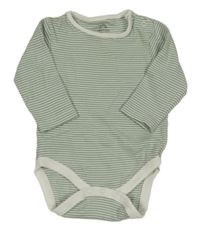 Khaki-bílé pruhované body Next