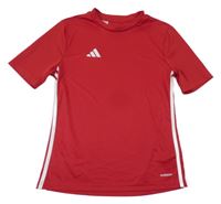 Červené sportovní funčkní tričko s logem Adidas