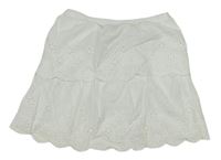 Bílá plátěná vrstvená sukně Primark