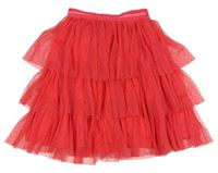 Růžová síťovaná vrstvená sukně Vertbaudet