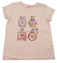 Světlerůžové tričko s parfémy Yd. 