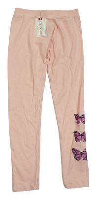 Růžové legíny s motýlky ThreadGirls