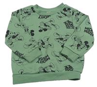 Zelená mikina s Mickeym Primark
