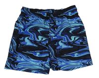 Černo-modré vzorované plážové kraťasy H&M