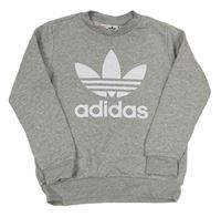 Šedá melírovaná mikina s logem Adidas 