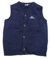 Tmavomodrá svetrová vesta Miniclub