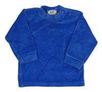 Modrá sametová mikina 