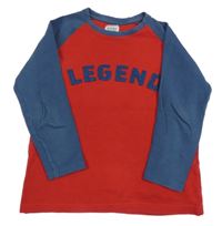 Červeno-tmavomodré triko s nápisem Hydro