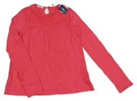 Nové - Tmavorůžové triko s výšivkou Okaidi 