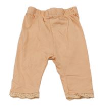 Světlelososové capri legíny s krajkou Dopodopo 