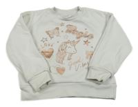 Bílá mikina s jednorožcem