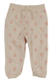 Pudrové tepláky s kytičkami Primark