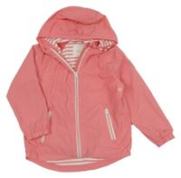 Růžová šusťáková jarní bunda s kapucí Next 