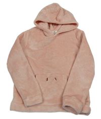 Světlerůžová plyšová mkina s kapucí H&M