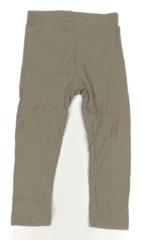 Béžové žebrované legíny George 