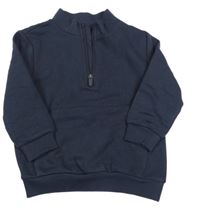 Tmavomodrá mikina s klokankou F&F