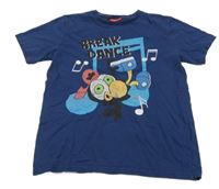 Tmavomodré tričko s potiskem 