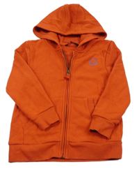 Červená propínací mikina se smajlíkem a kapucí George