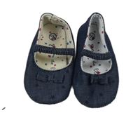 Tmavomodré plátěné capáčky s hvězdičkami a mašlí Grain de ble vel. 18