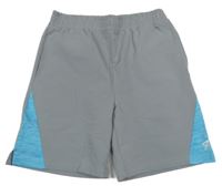 Šedo-tyrkysové sportovní kraťasy Primark