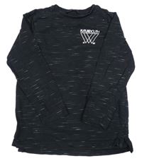 Černo-šedé melírované triko s potiskem George 