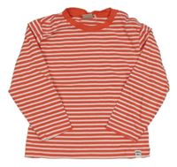 Červeno-bílé pruhované triko Smile