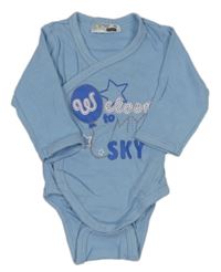 Světlemodré zavinovací body s nápisem 