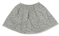 Smetanová síťovaná sukně s duchy H&m