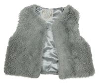 Šedá kožešinová podšitá vesta Primark