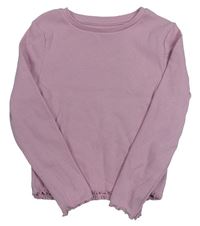 Světlerůžové žebrované crop triko PRIMARK
