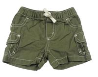 Khaki cargo plátěné kraťasy carter's
