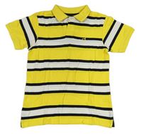 Žuto-bílo-černé pruhované polo tričko C&A