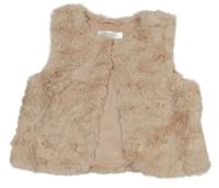 Světlepudrová kožešinová podšitá vesta H&M