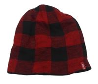 Černo-červená kostkovaná vlněná čepice Levi´s