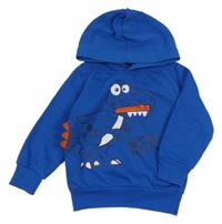 Cobaltově modrá mikina s dinosaurem a kapucí Kiki&Koko