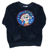 Tmavomodrá plyšová mikina s PAW PATROL - Marshall s vánočním motivem nickelodeon