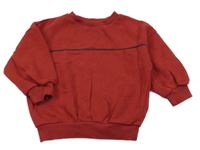 Tmavočervená oversize mikina s pruhem George