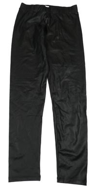 Černé koženkové legíny St. Bernard