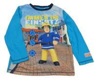 Modro-hnědé pyžamové triko s Požárníkem Samem