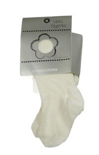 Nové - bílé žebrované punčocháče St. Bernard