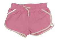 Růžovo-bílé teplákové kraťasy PRIMARK