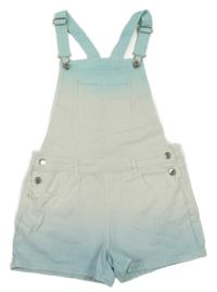 Bílo-světlemodré ombro riflové laclové kraťasy Denim Co.