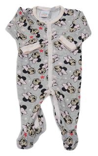 Světlešedo/růžový melírovaný overal s Minnie Disney